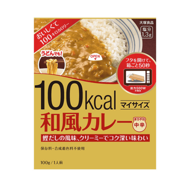 日本直邮 Otsuka 大塚食品100kcal My Size即食日式咖喱100g 亚米