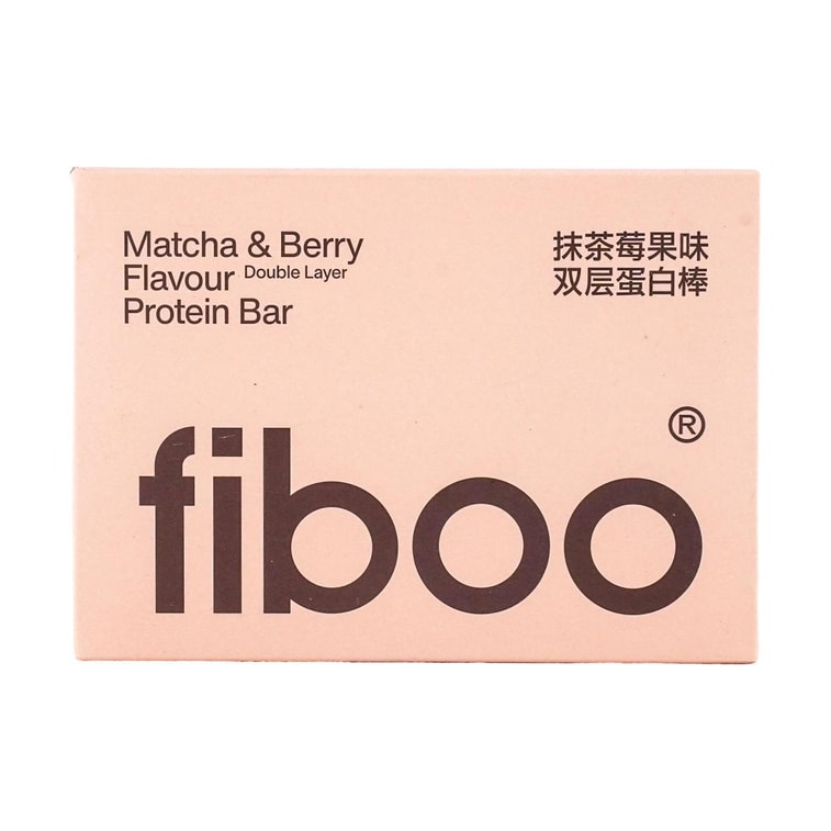 FIBOO 高蛋白雙層蛋白棒 飽足點心抗餓神器 5個入*2 抹茶莓果味 100kcal/根 低卡 代餐 【超值裝】 11