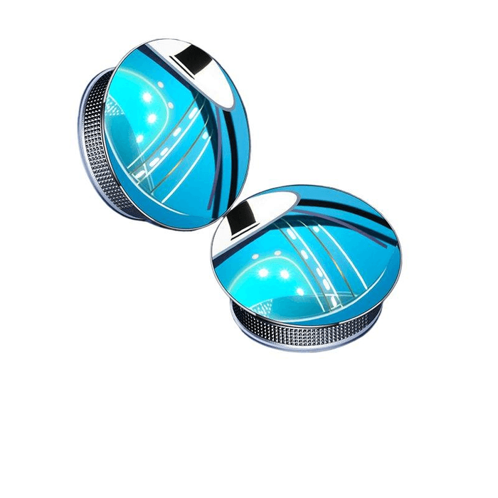 【中國直郵】 車主日記 汽車後視鏡小圓鏡盲點倒車超清輔助反光鏡子360度全景廣角吸盤式 黑色1對