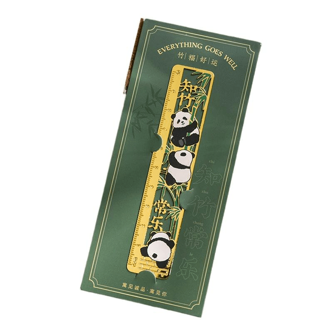 Panda Metal Bookmark High-grade Bookmark Gift For Foreigners, Know Bamboo And Be Happy 22*108mm