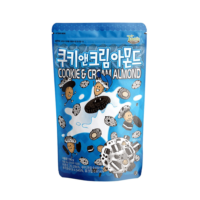 韓國HBAF Coo​​kie and Cream Almond 190g