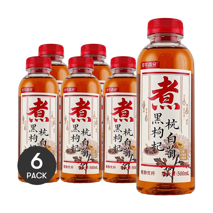 Black Goji Chrysanthemum Drink 16.91 fl oz *6【6 Packs】【0 Sugar 0 Calories 0 Fat】