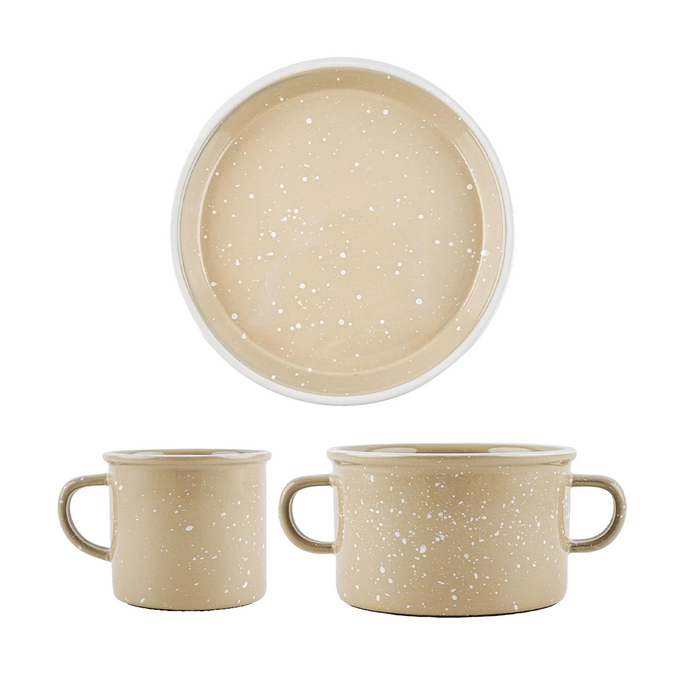 【Mug Set】Around Plate+Mug Sand Beige