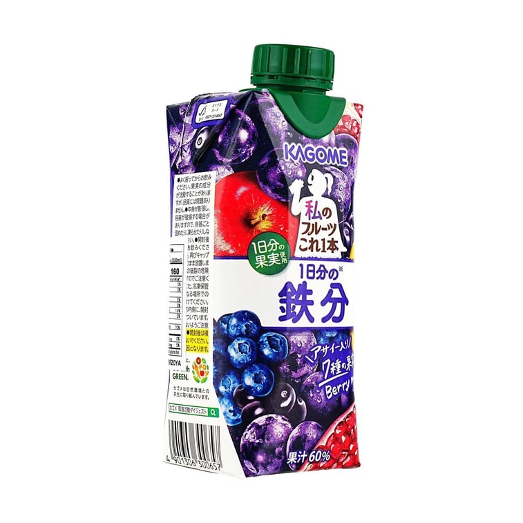 Ippon 1 Day's Iron Fruits Juice+Acai Banana Fruit and Vegetable Juice,11.5 fl oz*2【2 Combo Packs】 5