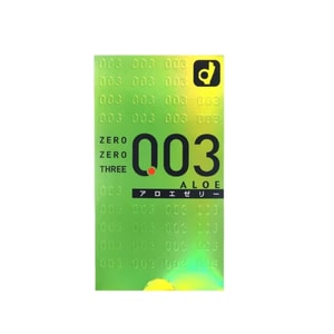 [중국 직배송] 오카모토 003 시리즈 천연 알로에 베라 에센스 초박형 콘돔 (10개입) - 여성들이 선호하는 성인용품