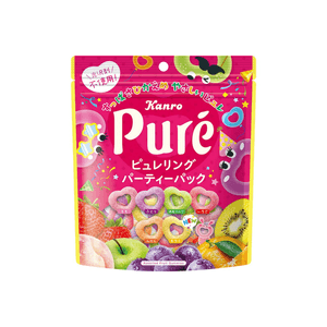 【日本直郵】KANRO甘樂 Pure超酸心形圈圈軟糖 什錦水果口味 156g