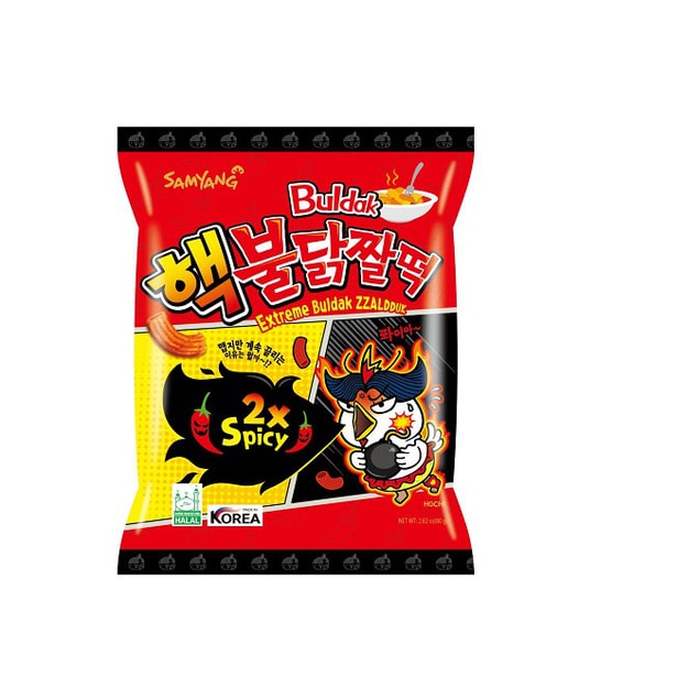 商品详情 - 【马来西亚直邮】韩国SAMYANG三养 年糕条劲二倍辣鸡味小吃 80g - image  0