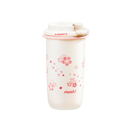 Latte Straw Cold Insulation Cup 480ml Sakura White With Gift Stickers