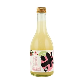 쌀 아마자케 음료, 달콤한 쌀 이슬, 쌀 와인, 복숭아 맛, 300ml (10.14 fl oz) [알코올 도수 0.5% 이상]