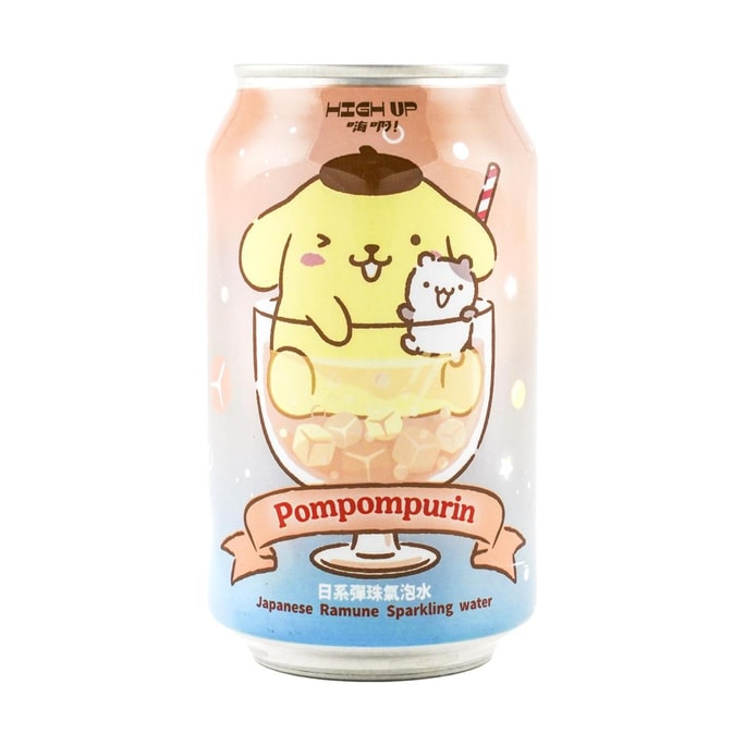 Pompompurin Ramune Sparkling Water Original Flavor,11.15 fl oz【Anime Finds】