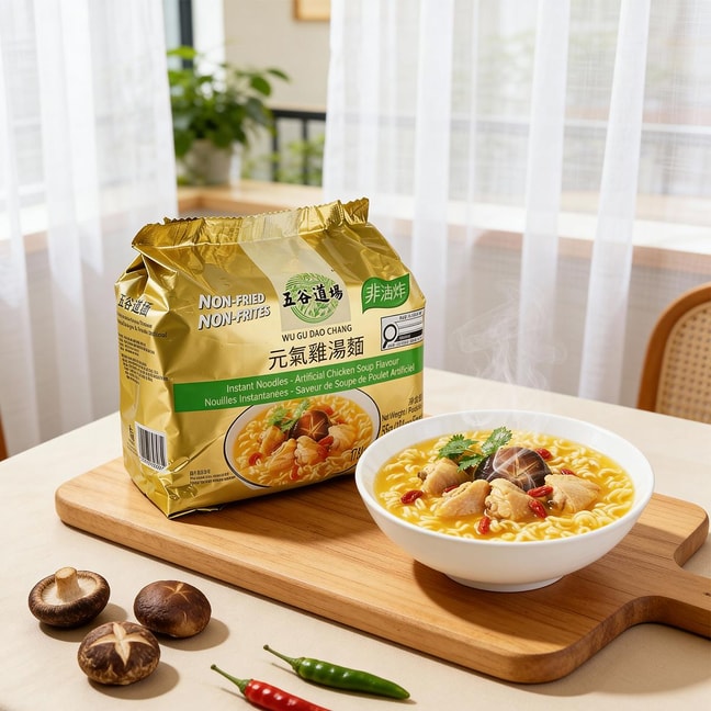 五谷道场 元气鸡汤面 非油炸方便面 