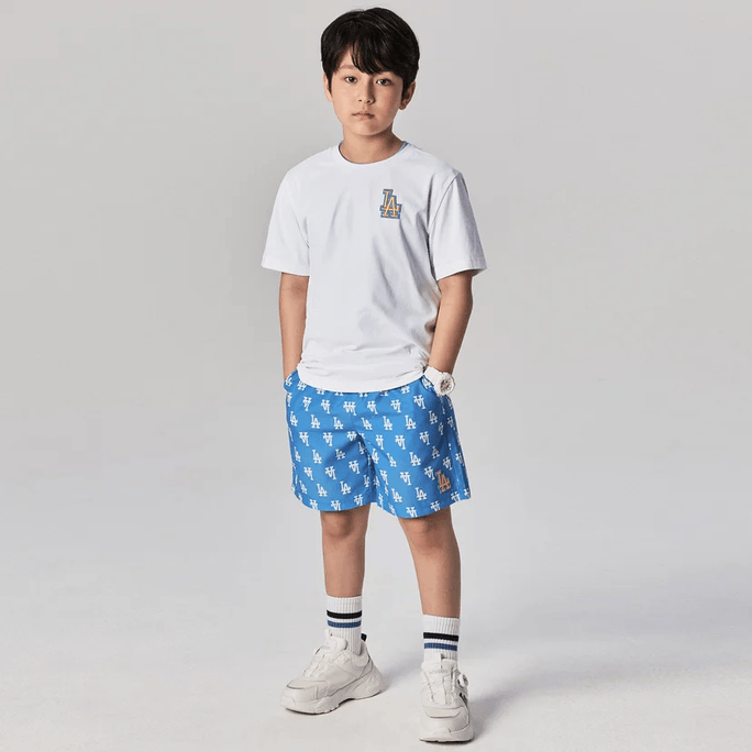 韓國 MLB Korea Unisex Kids Monotive Tee Shirt Set LA Dodgers White 中性兒童 110
