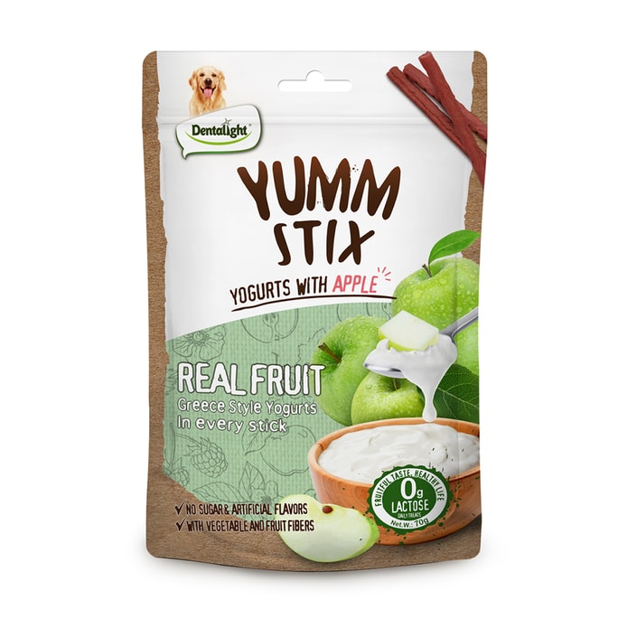 Yumm Stix Yogurts Dog Treats Tuna with Apple Highly Digestible Stick Real Fruit No Sugar & Artificial Flavors 70g