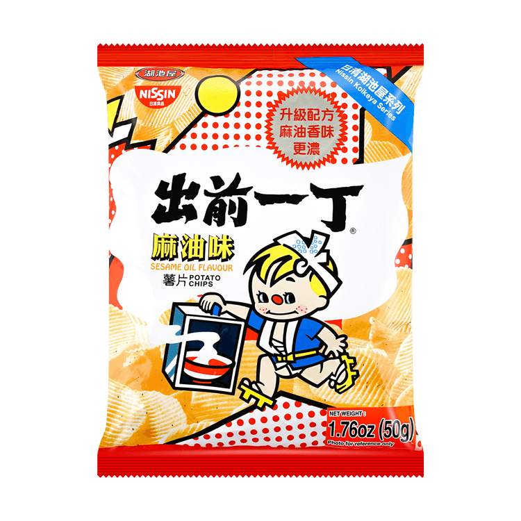 日本nissin日清湖池屋出前一丁薯片麻油味50g 包装随机发 亚米 日本nissin日清湖池屋出前一丁薯片麻油味50g 包装随机发 亚米