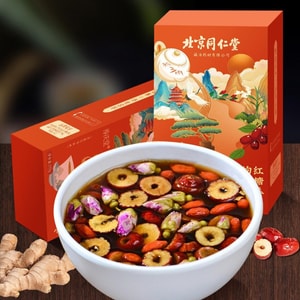 Brown Sugar Ginger Jujube Goji Tea With Chinese Yam and Double-Petaled Rose Warm Stomach Body, Regulate Health For Uterine Cold 150g