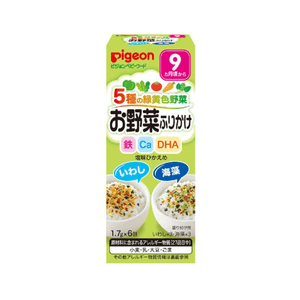日本 ピジョン ピジョン 9ヶ月以上 ベビー 高カルシウム 鉄 DHA 野菜 ご飯 調味 いわし+海藻風味 1.7g*6袋