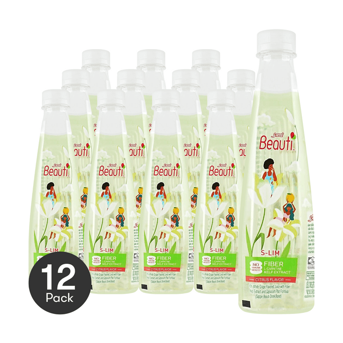 Dietary Fiber Colon Cleansing and Slimming Drink,Citrus Grape Flavor, 12.17 fl oz*12【12 Packs】