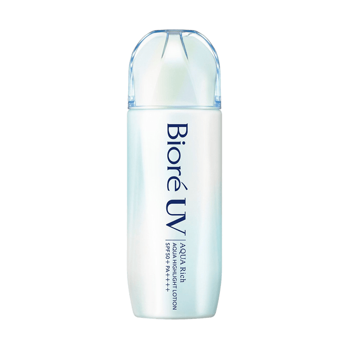 BIORE UV Aqua Rich Aqua Highlight Sunscreen Lotion, SPF50+ PA++++, 2.36 fl. oz