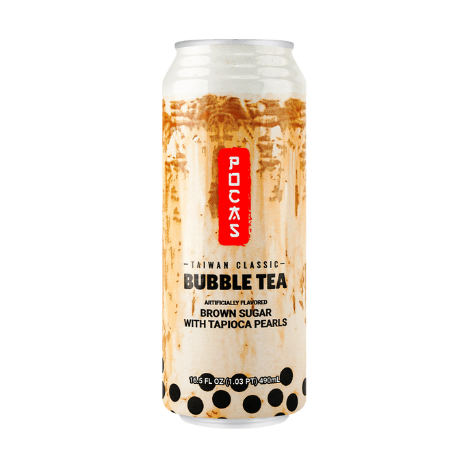Brown Sugar Boba Milk Tea with Bubble Tapioca Pearls, 16.5 fl oz