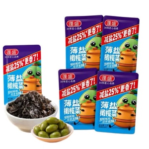 蓬盛 薄鹽橄欖菜 減鹽25% 一餐一袋不浪費 完美下飯伴侶 22g*5袋