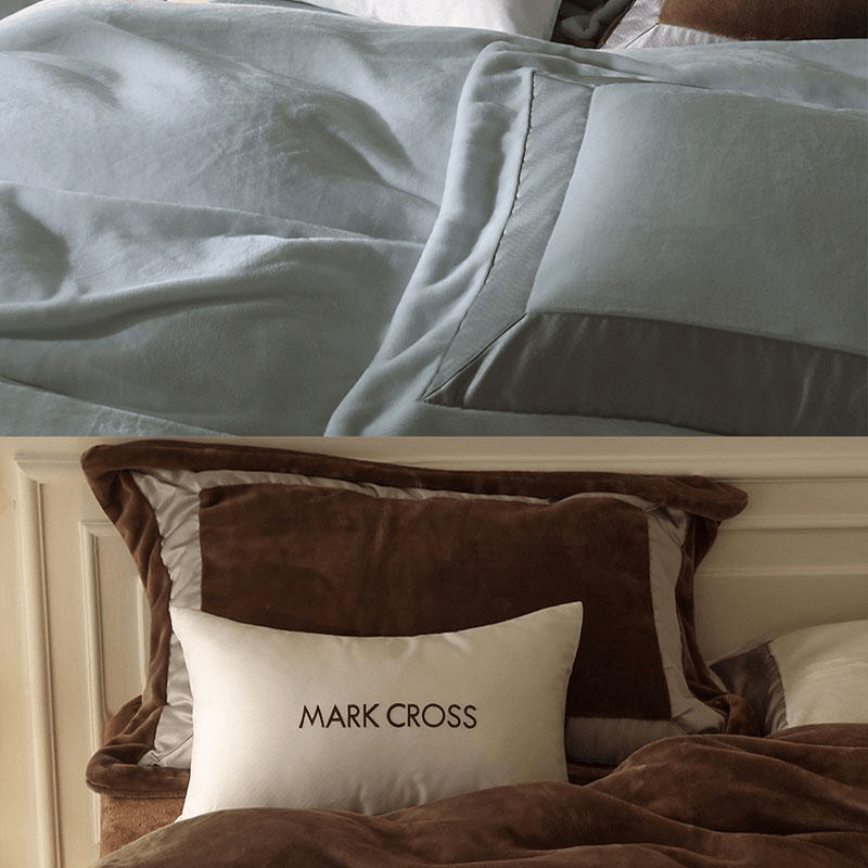 【中國直郵】 Lullabuy 慕斯牛奶絨秋冬床上四件套 床品被套居家 暖黃-King