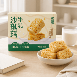 泸溪河 牛乳沙琪玛 500g【香甜酥软】【全蛋和面】