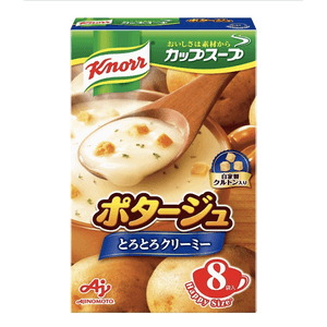 【日本直郵】味之素 AJINOMOTO 奶油麵包土豆濃湯味速食低熱即食濃湯速食代餐 8袋入