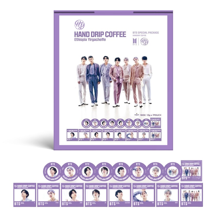 BTS Full Set Hand Drip Ethiopia Yirgacheff Coffee 7ea X 8 Box