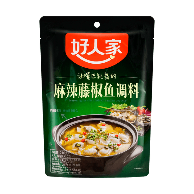 商品详情 - 好人家 麻辣藤椒鱼调料 210g - image  0