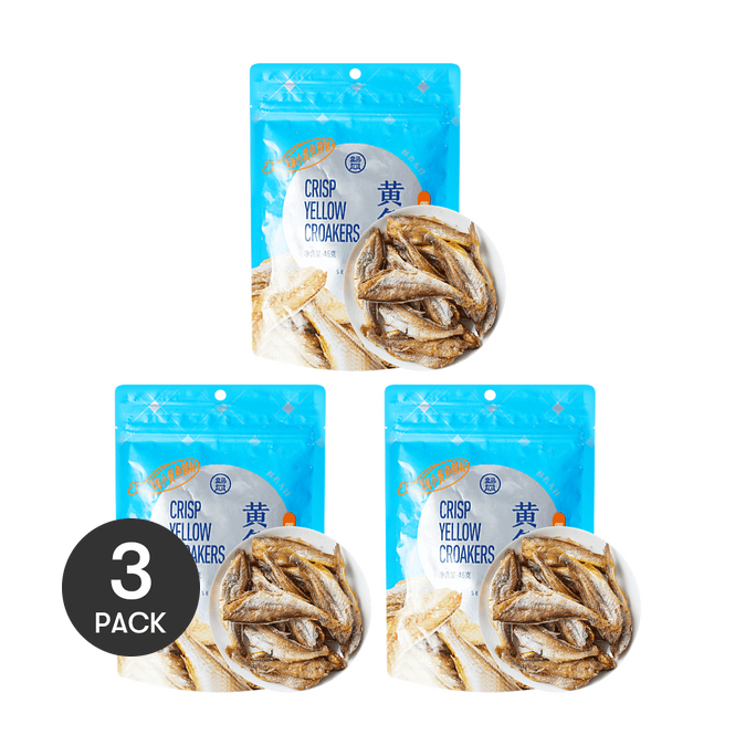 Original Yellow Croaker Crisps 1.59 oz*3【3 Packs】