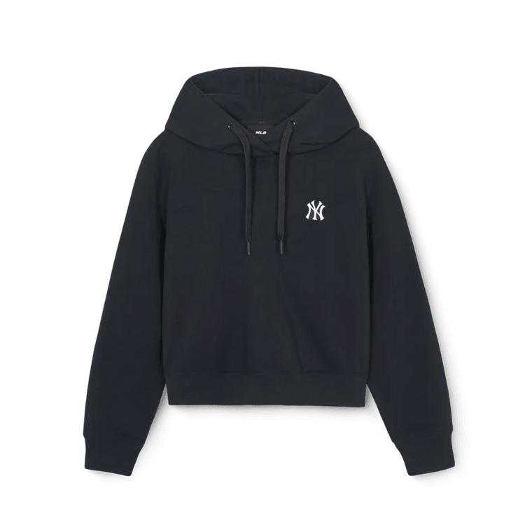 ☆MLB Korea☆ Women's Basic Coopers Logo Crop Hoodie NY Crea Basic Small Logo Crop Hoodie NY Yankees Black S - Yamibuy.com