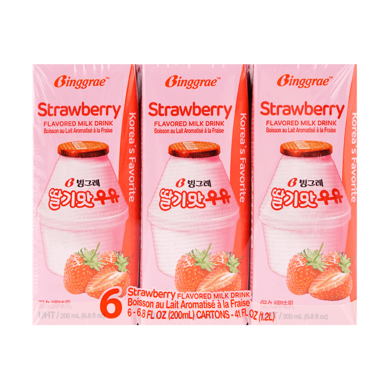 イチゴミルク 韓国牛乳 ６本セット 1200ml 4