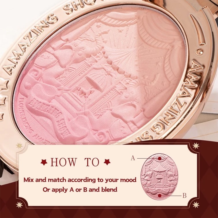 FLOWER KNOWS花知晓 马戏团渐变双色腮红 #01蓝色月光 牛奶蓝+蜜桃粉 提亮腮蓝膨胀色【小红书顶流】 8