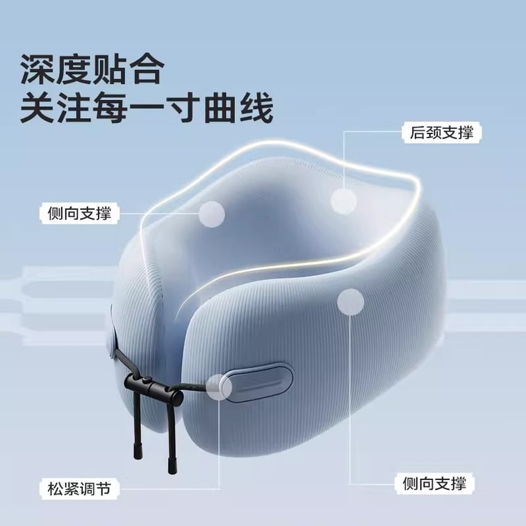 [중국 직배송] 독창적인 목베개, 여행용 캡슐형 디자인, 화이트, 1개, U자형, 휴대가 간편하고 목을 편안하게 받쳐주어 숙면에 최적 4