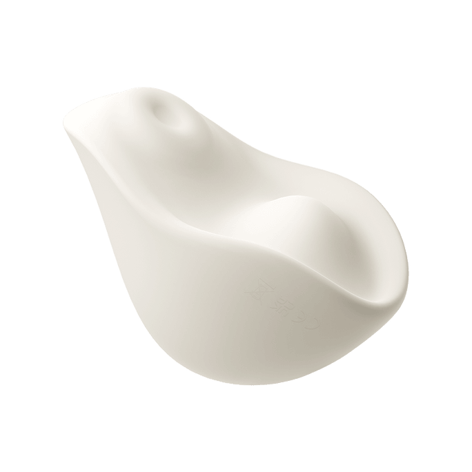 Kiss External Double Tap Imitation Temperature Sensitive Vibrator - Warm White - 1PC