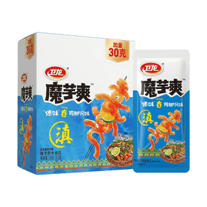Moyu Shuang Konjac Snack, Dai Style Sour Soup Chicken Feet Flavor, 7.41 oz 【Spicy Konjac Strips】