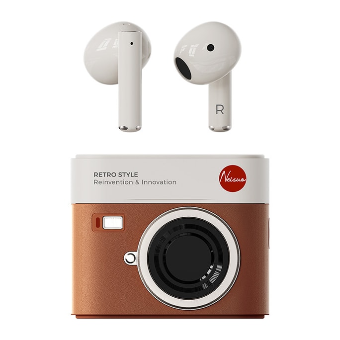 CCD True Wireless Bluetooth Headset Half In-ear For Apple Huawei Opo Millet Vivo Retro Brown