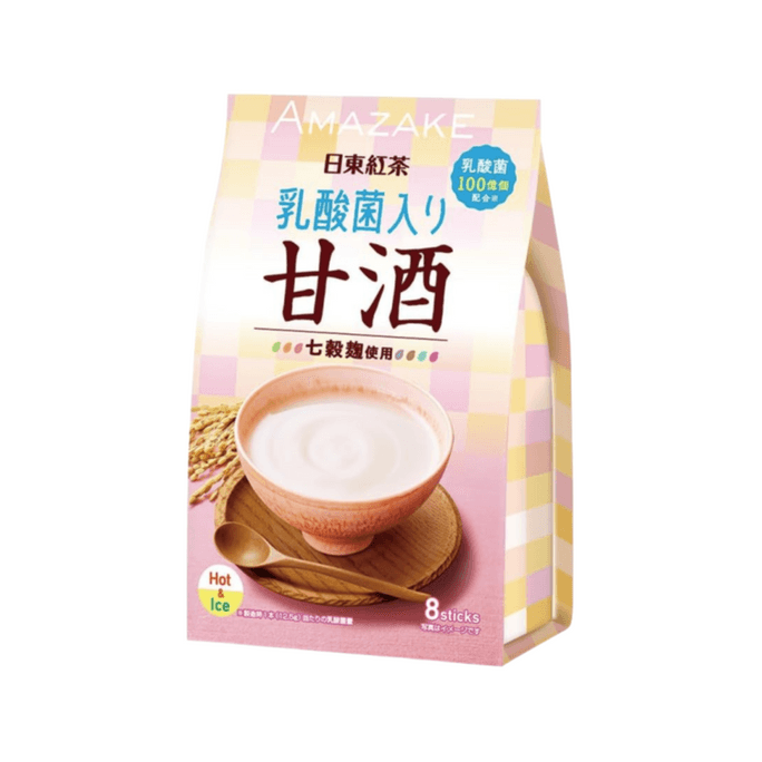 日本 日東紅茶 含乳酸菌 傳統甜米酒口味奶茶 100g