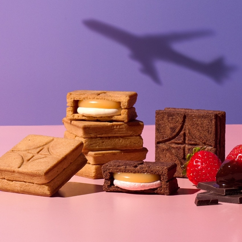 【日本直邮】 日本 press butter sand 超人气网红饼干 地域限定 两种口味黄油夹心饼干组合装 原味x草莓巧克力 2盒装