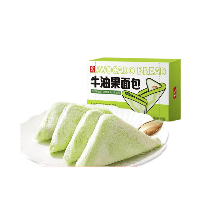 【중국 직배송】 우천 아보카도 샌드위치 테두리 없는 식빵 속 채운 모닝빵 240g*1개