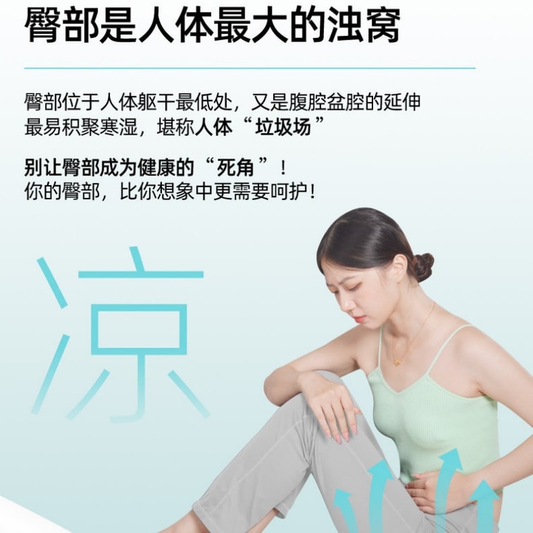 【中国直邮】 艾邑 艾灸臀部热敷神器坐灸人参龙脑臀灸贴八髎穴随身灸腰臀淤堵草本贴 黑色 一个装 5