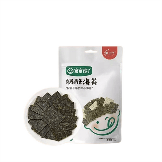 Nori Sandwich Chips Instant Kids Snack No Added Salt Complementary Food Recipe Cheese Stuffed Nori 18g/ bag