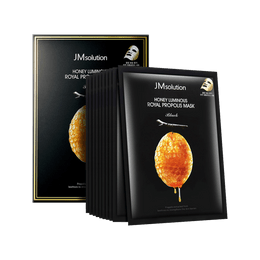 Honey Luminous Royal Propolis Mask, Black, 30ml x 10 Sheets
