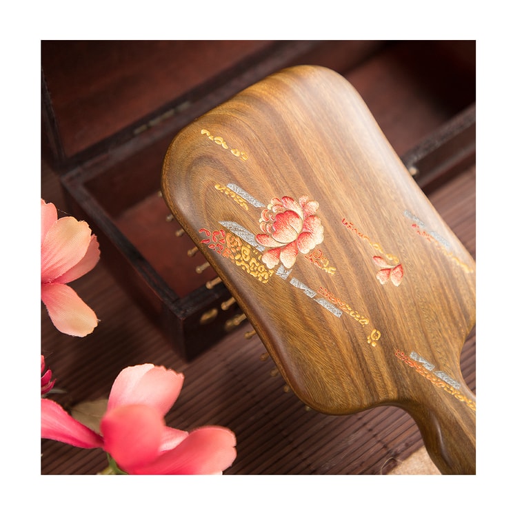 中国谭木匠礼盒漆艺护发梳香媚 气囊护发木梳子 创意生日礼物 送妈妈 1件入 4