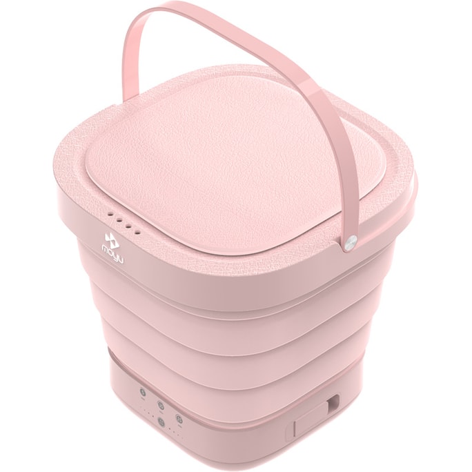 [미국에서 빠른 배송] 모유 접이식 세탁기 소형 휴대용 속옷 청소기 XPB08-F1C Youth Edition Pink American Standard