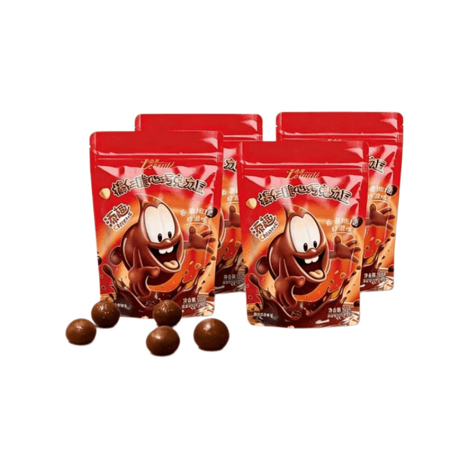 【中国直邮】 金帝 巧克力豆榛仁脆心 50g*4袋