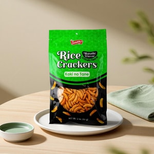 日本SHIRAKIKU 柿種 柿子種米果 芥末味 85g【下酒菜零食】