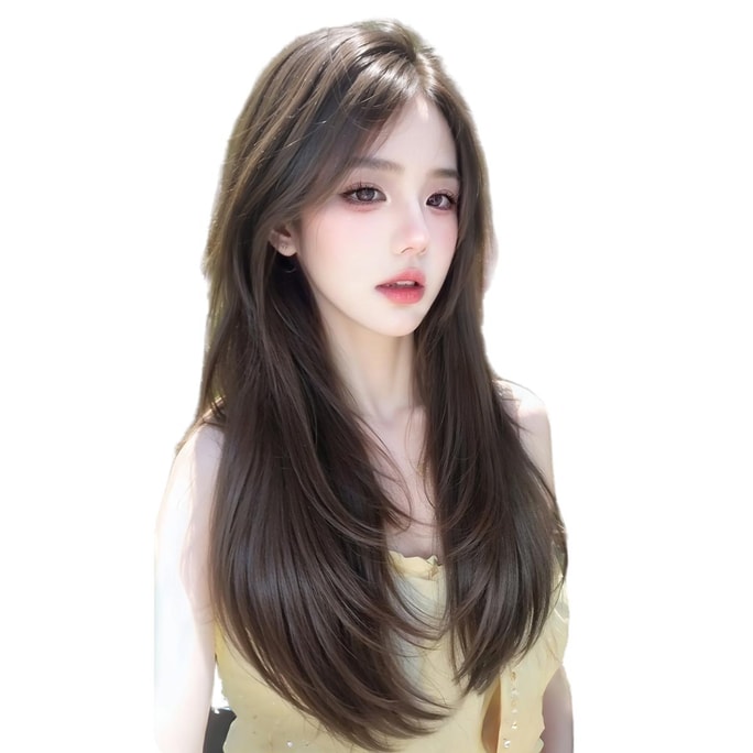 HSPM 경량 통기성 볼륨 교체 가발, 눈에 띄지 않고 자연스러운 하이 크라운 헤어 익스텐션, 중앙 가르마, 내추럴 컬러, 1개