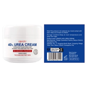 40％尿素クリーム、尿素軟膏、毛孔性角化症の治療、キューティクルの柔軟化、ボディローション、保湿、水分補給、乾燥やひび割れの防止、ハンド＆フットクリーム、150g