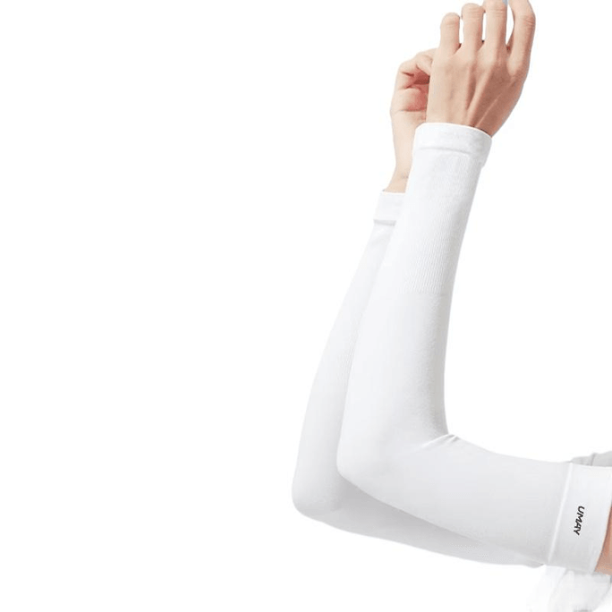 Sunscreen Ice Sleeve Ice Silk Straight Tube Type Cloud White 30cm*1 Pair
